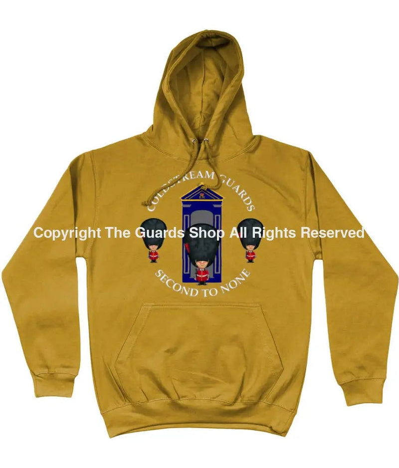 Coldstream Guards On Sentry Front Printed Hoodie Xs - 34 Inch Chest / Mustard (Armed Forces)