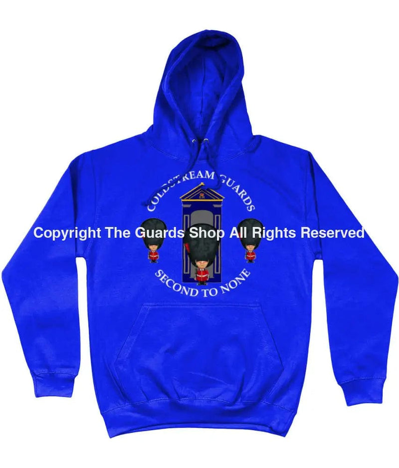 Coldstream Guards On Sentry Front Printed Hoodie Xs - 34 Inch Chest / Royal Blue (Armed Forces)