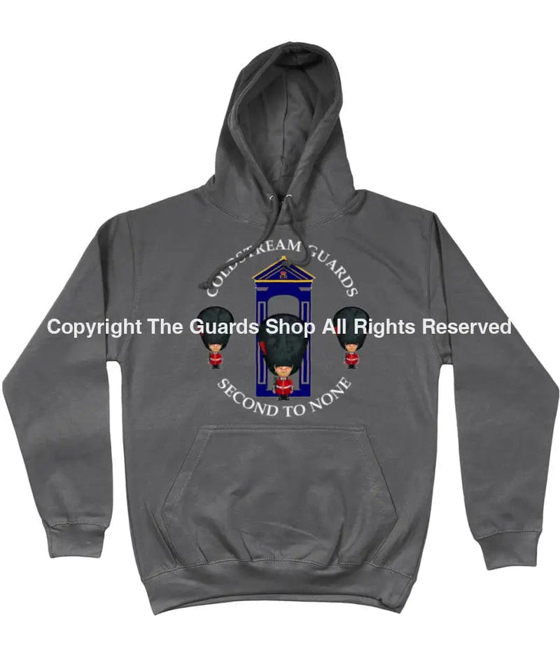 Coldstream Guards On Sentry Front Printed Hoodie Xs - 34 Inch Chest / Storm Grey (Armed Forces)
