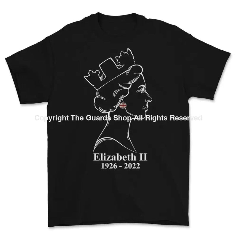 ELIZABETH II In Memory 1926 to 2022 Printed T-Shirt Printed T-Shirt