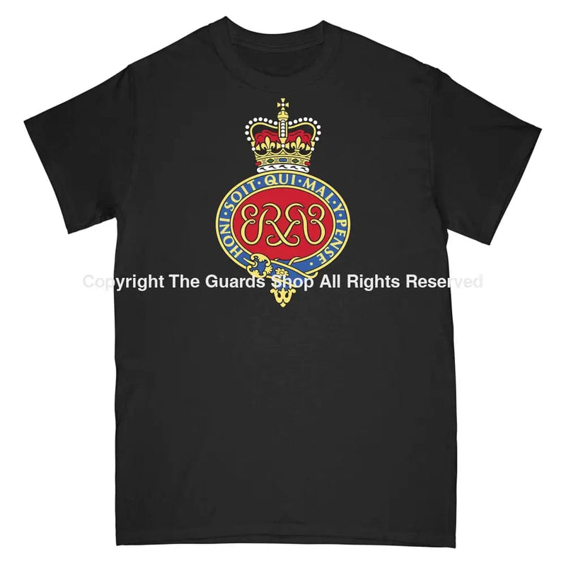 Grenadier Guards Full Frontal Logo Printed T-Shirt Small - 34/36’ / Black T-Shirt