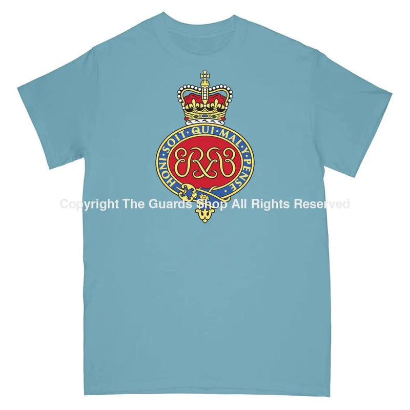 Grenadier Guards Full Frontal Logo Printed T-Shirt Small - 34/36’ / Carolina Blue T-Shirt