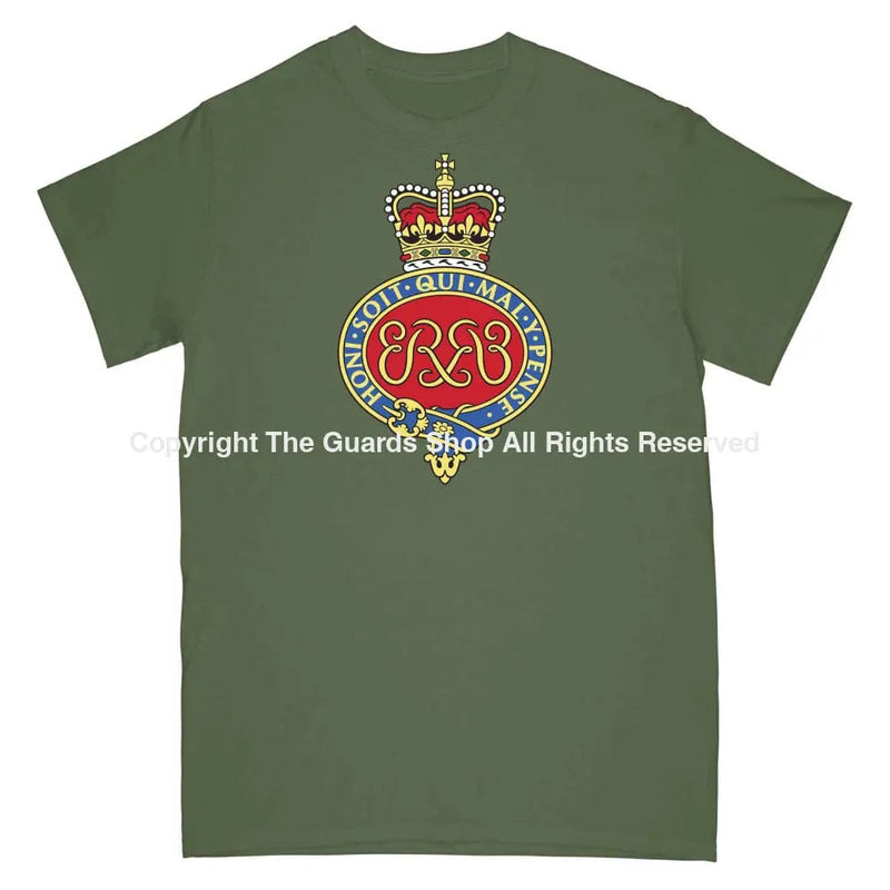 Grenadier Guards Full Frontal Logo Printed T-Shirt Small - 34/36’ / Military Green/Olive T-Shirt