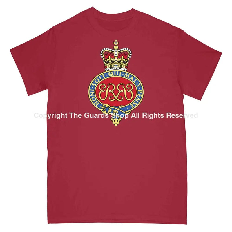 Grenadier Guards Full Frontal Logo Printed T-Shirt Small - 34/36’ / Red T-Shirt