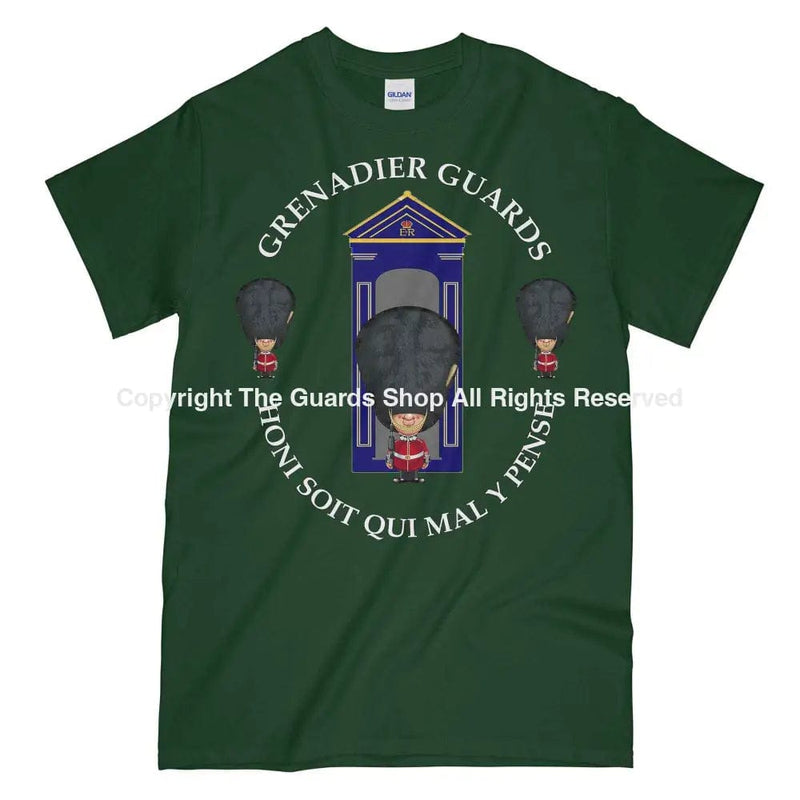Grenadier Guards On Sentry Military Printed T-Shirt Small - 34/36’ / Commando Green