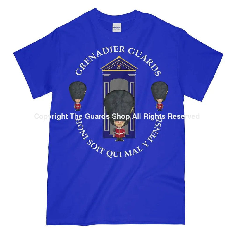 Grenadier Guards On Sentry Military Printed T-Shirt Small - 34/36’ / Royal Blue