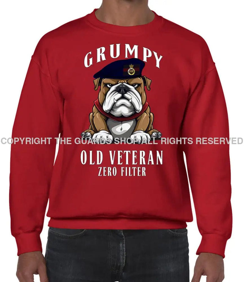 Grumpy Old Life Guards Veteran Front Printed Sweater