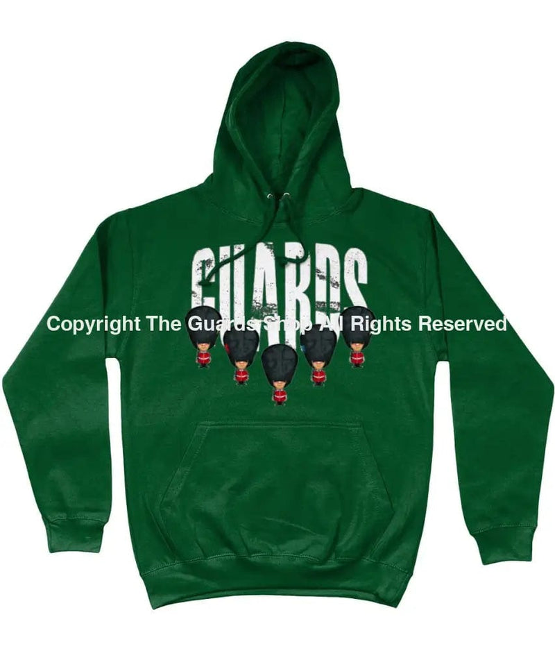 Guards On Parade Front Printed Hoodie Xs - 34 Inch Chest / Bottle Green Hoodie