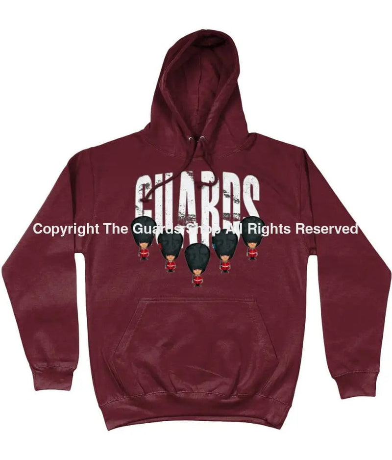 Guards On Parade Front Printed Hoodie Xs - 34 Inch Chest / Burgundy Hoodie