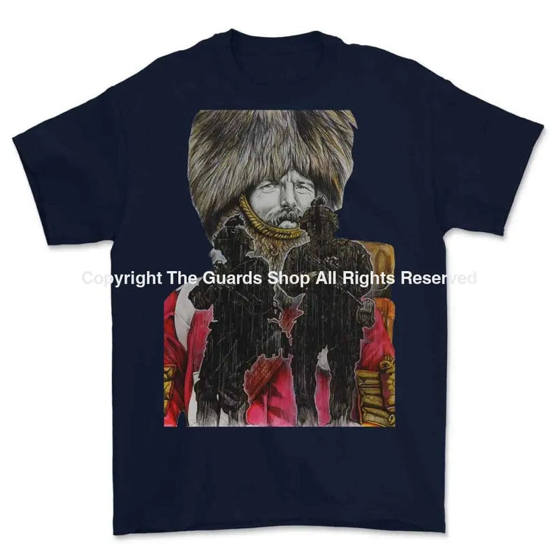 BRITISH GUARDSMAN Crimea to Afghanistan Art Printed T-Shirt