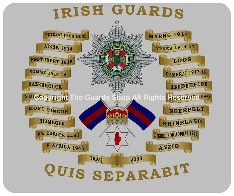 Irish Guards Battle Honours 4 Pack of Placemats