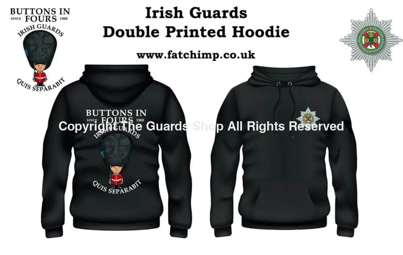 IRISH GUARDS Buttons In Four's Double Side Printed Hoodie