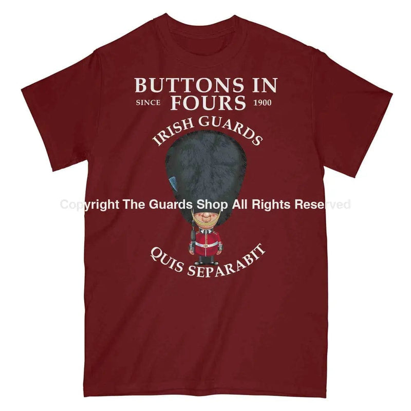 IRISH GUARDS BUTTONS IN FOURS Military Printed T-Shirt