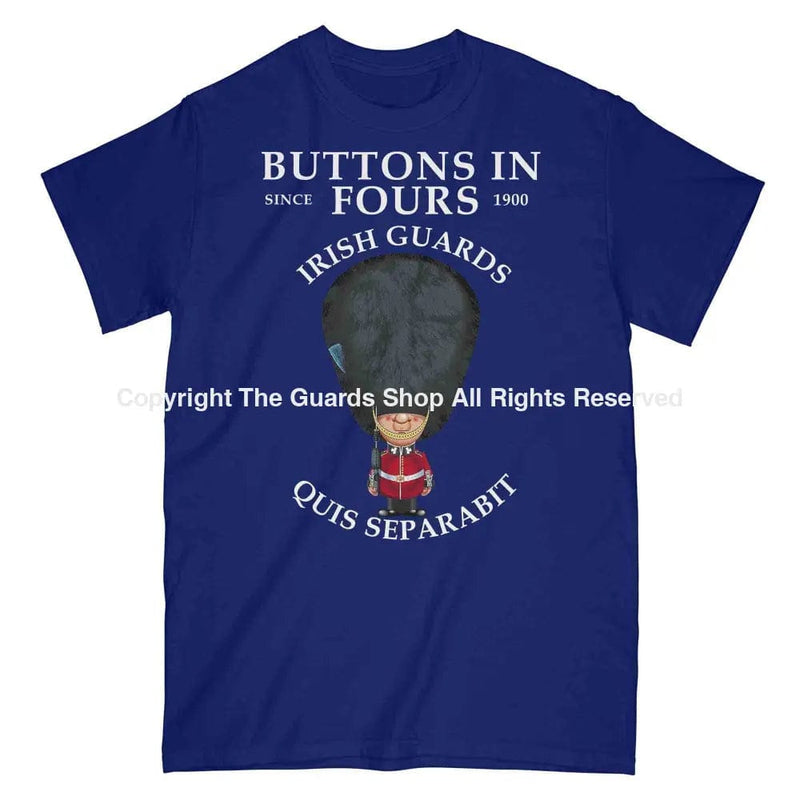 IRISH GUARDS BUTTONS IN FOURS Military Printed T-Shirt