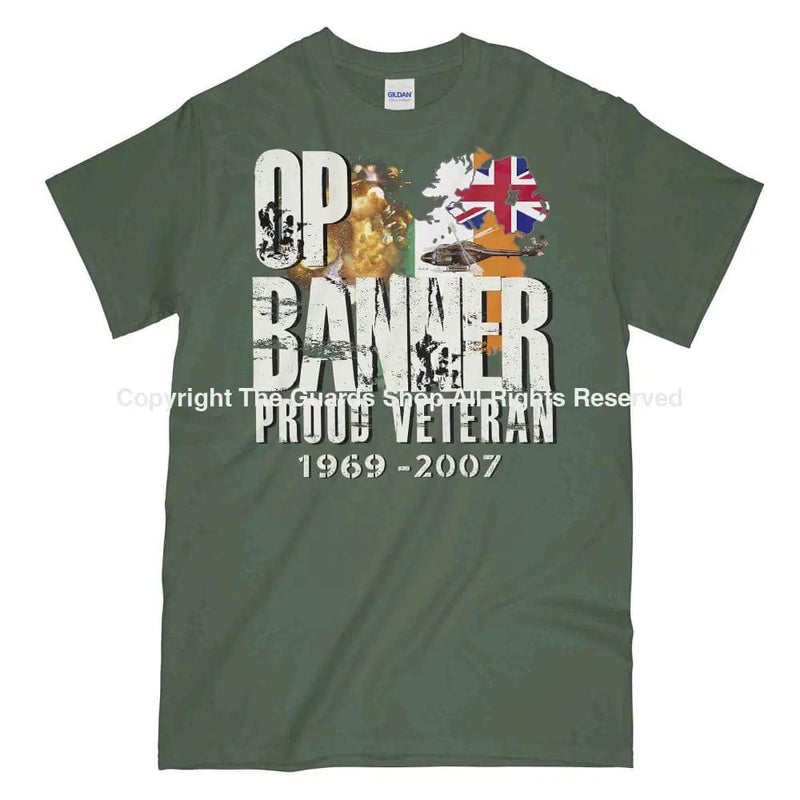 OP BANNER PROUD VETERAN Printed T-Shirt