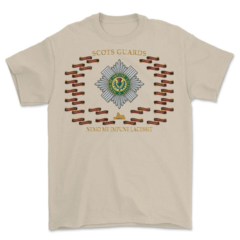 Scots Guards Battle Honours Printed T-Shirt