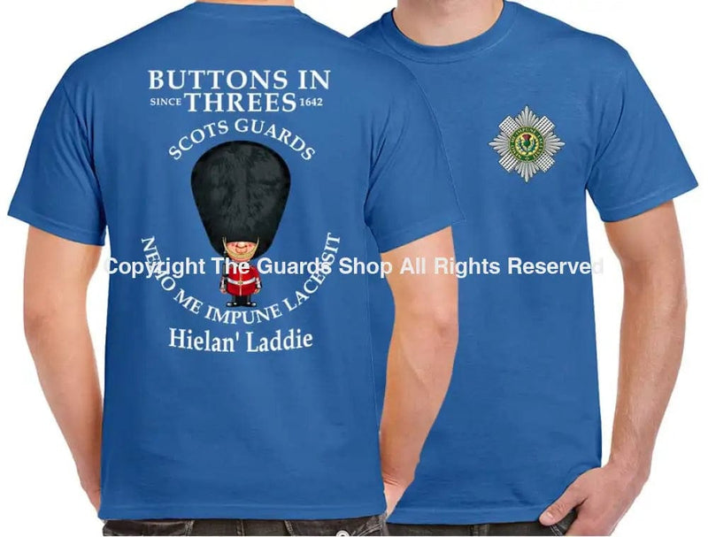 SCOTS GUARDS BUTTONS IN THREE'S DOUBLE PRINT T-Shirt