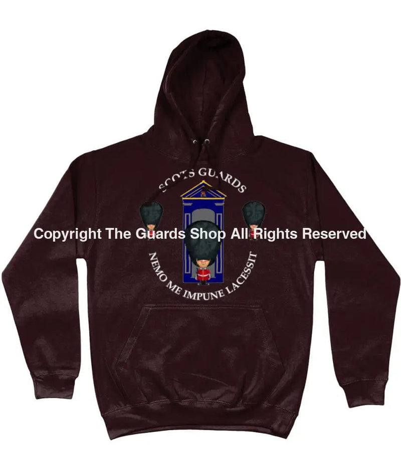 Scots Guards On Sentry Front Printed Hoodie Xs - 34 Inch Chest / Hot Chocolate (Armed Forces)