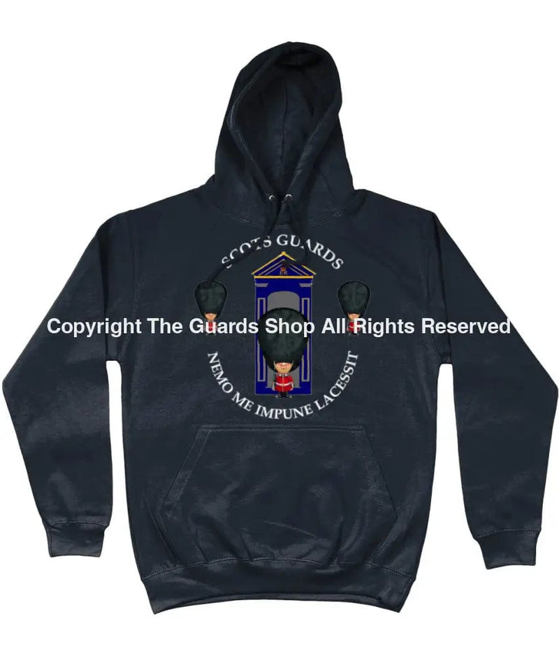 Scots Guards On Sentry Front Printed Hoodie Xs - 34 Inch Chest / New French Navy (Armed Forces)