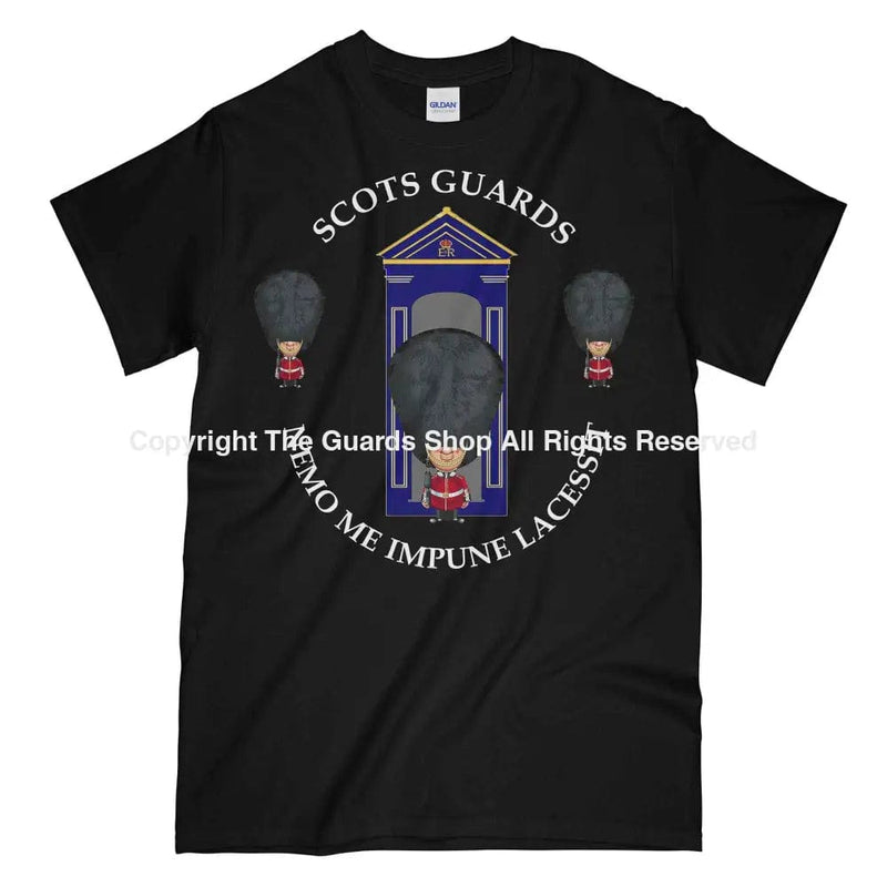 Scots Guards On Sentry Military Printed T-Shirt Small - 34/36’ / Black
