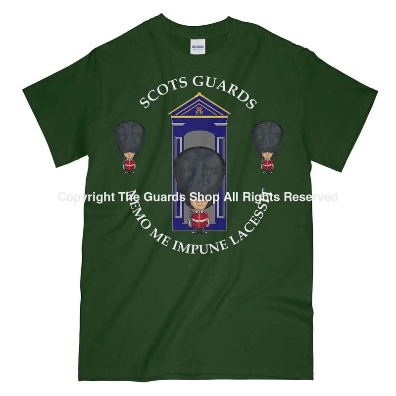 Scots Guards On Sentry Military Printed T-Shirt Small - 34/36’ / Commando Green