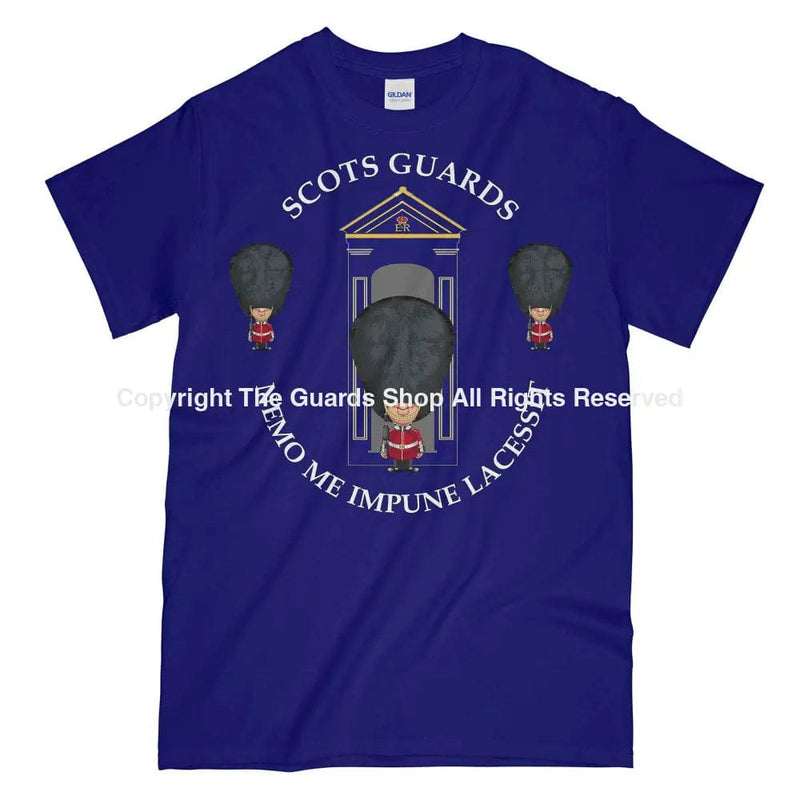 Scots Guards On Sentry Military Printed T-Shirt Small - 34/36’ / Navy Blue