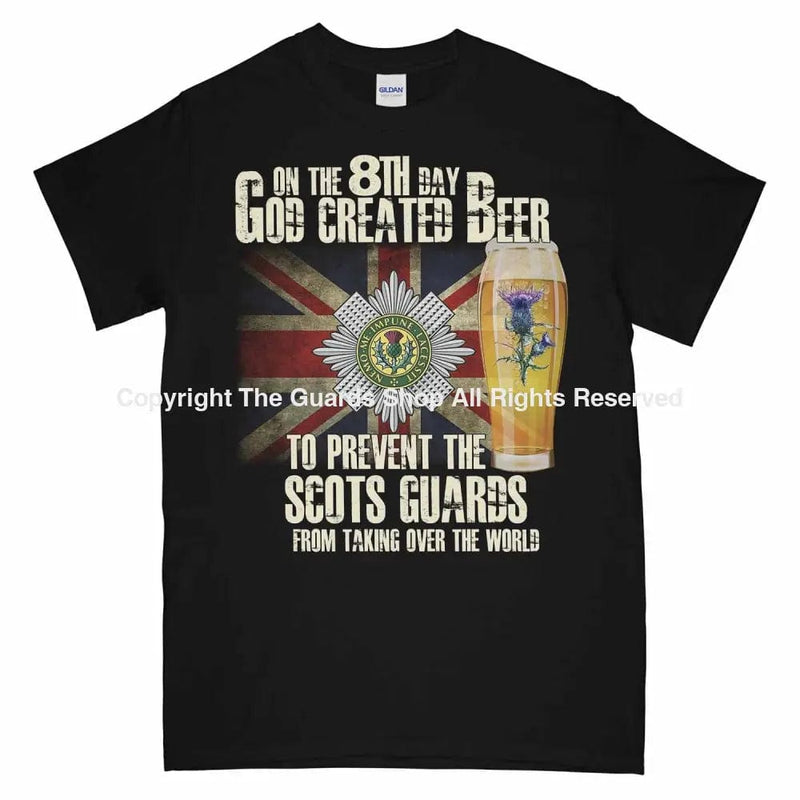 Scots Guards On The 8Th Day Printed T-Shirt Small 34/36’ / Black