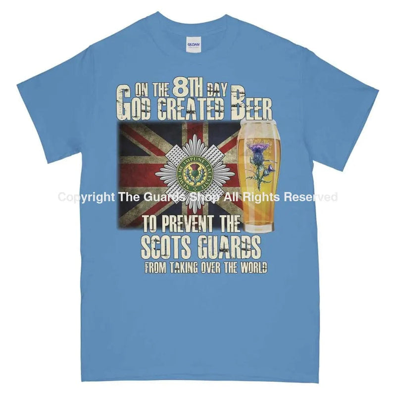 Scots Guards On The 8Th Day Printed T-Shirt Small 34/36’ / Carolina Blue