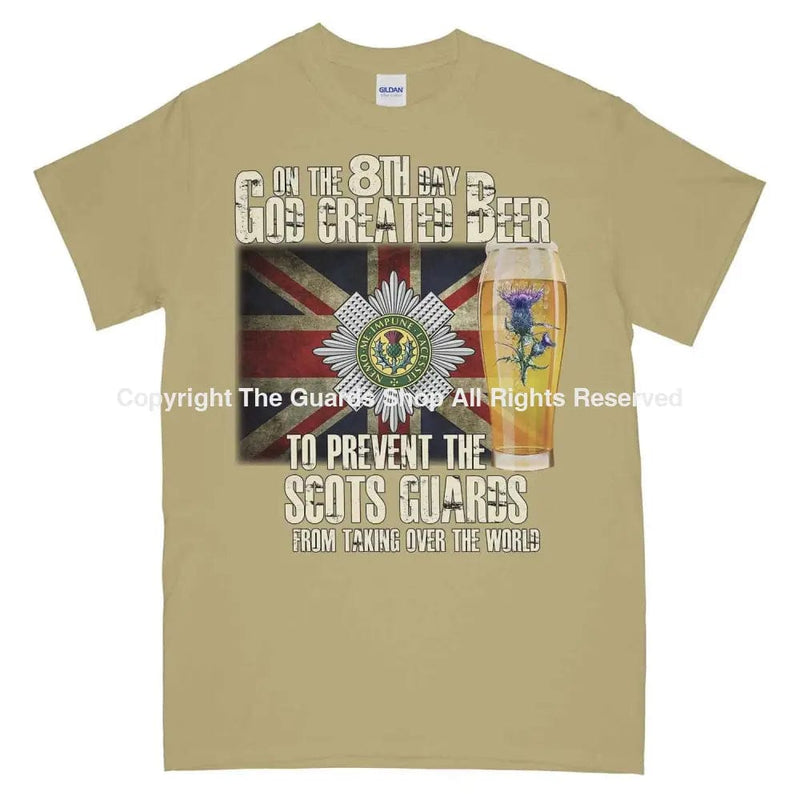 Scots Guards On The 8Th Day Printed T-Shirt Small 34/36’ / Sand