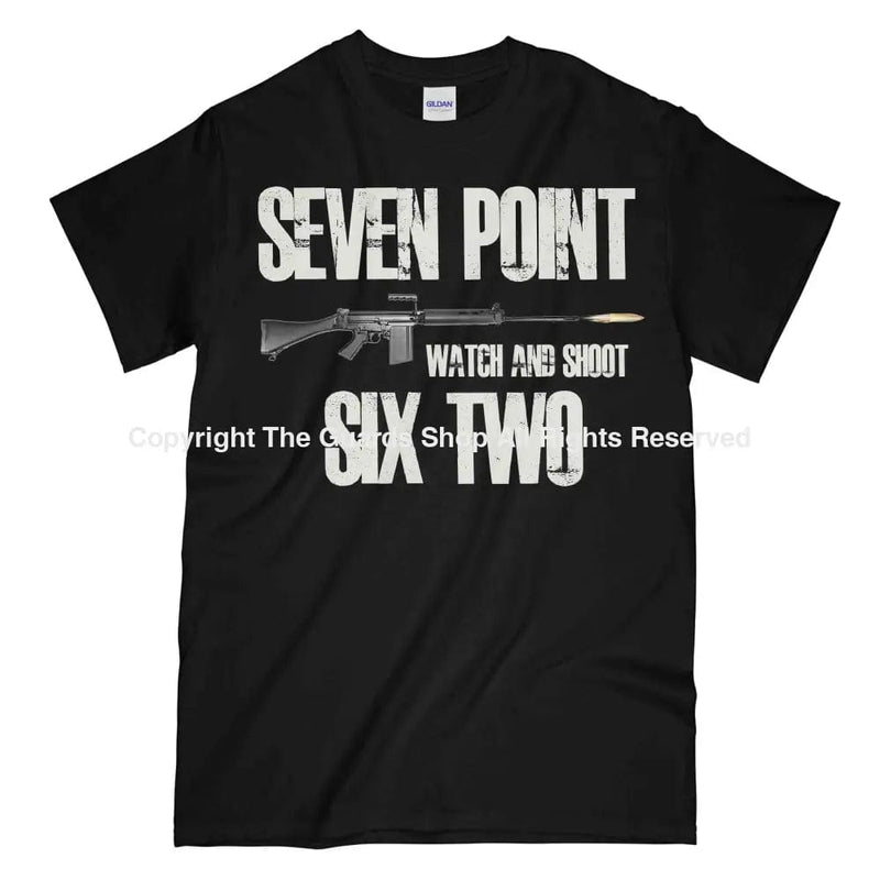 Seven Point Six Two Slr Rifle Printed T-Shirt Small - 34/36’ / Black