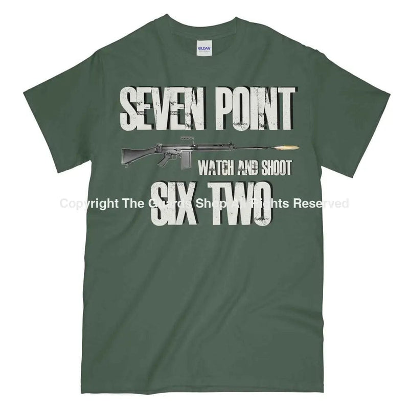 Seven Point Six Two Slr Rifle Printed T-Shirt Small - 34/36’ / Military Green/Olive