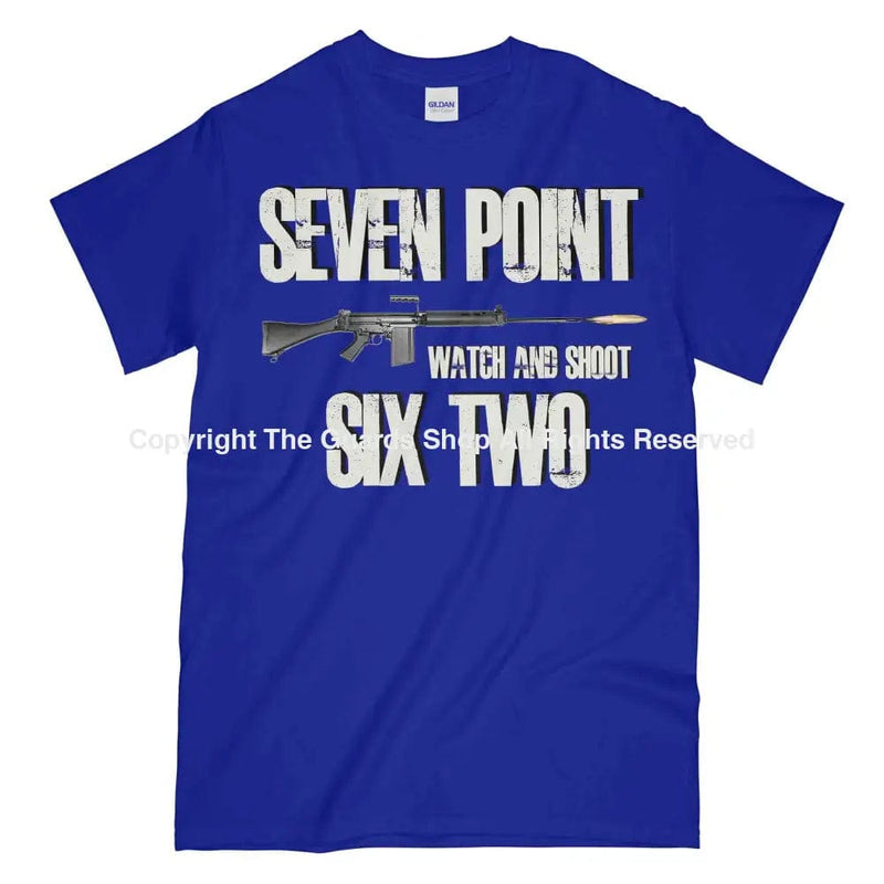 Seven Point Six Two Slr Rifle Printed T-Shirt Small - 34/36’ / Royal Blue