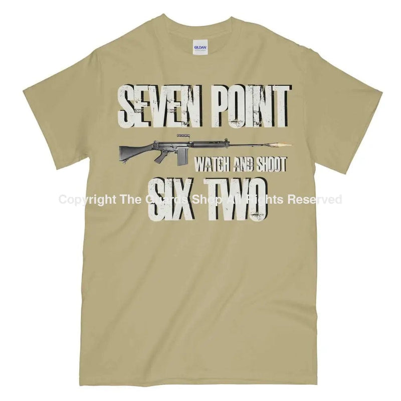 Seven Point Six Two Slr Rifle Printed T-Shirt Small - 34/36’ / Sand