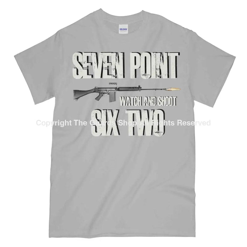 Seven Point Six Two Slr Rifle Printed T-Shirt Small - 34/36’ / Sports Grey
