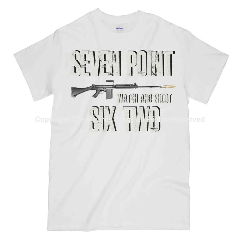 Seven Point Six Two Slr Rifle Printed T-Shirt Small - 34/36’ / White