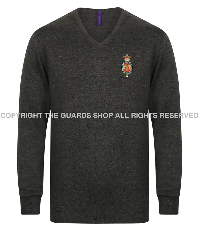 V Neck Sweater - The Blues And Royals Lightweight V Neck Sweater