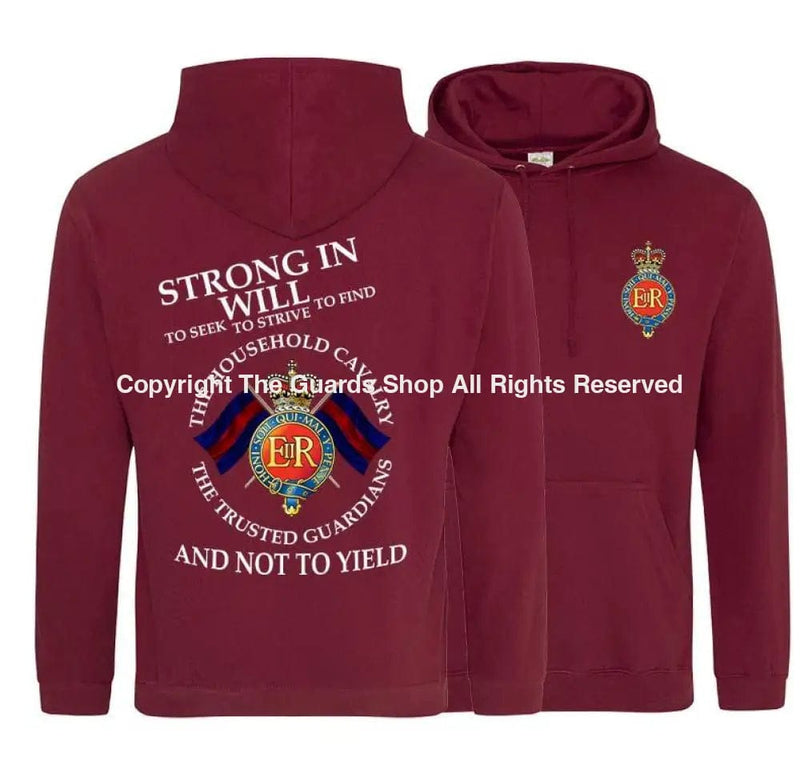 The Household Cavalry STRONG IN WILL Double Side Printed Hoodie