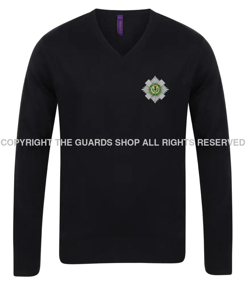 V Neck Sweater - The Scots Guards Lightweight V Neck Sweater