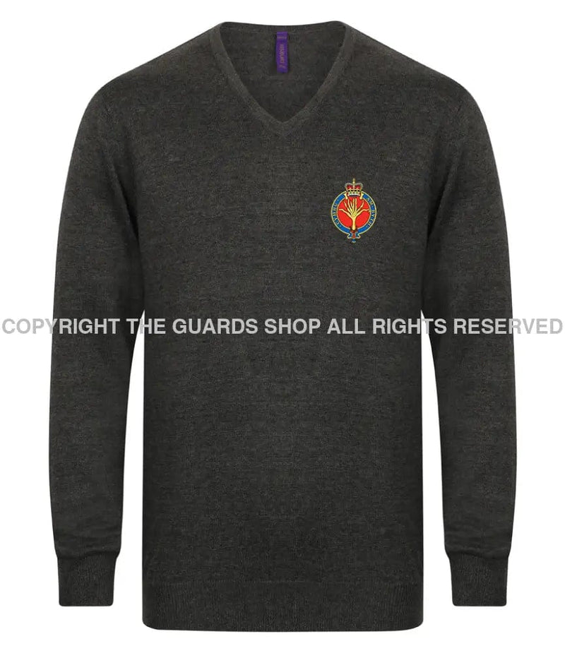 V Neck Sweater - The Welsh Guards Lightweight V Neck Sweater