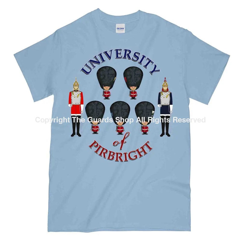 University Of Pirbright Guards Printed T-Shirt Small - 34/36’ / Carolina Blue