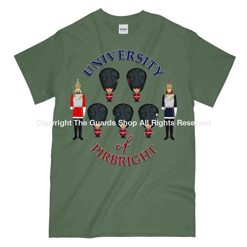 University Of Pirbright Guards Printed T-Shirt Small - 34/36’ / Military Green/Olive