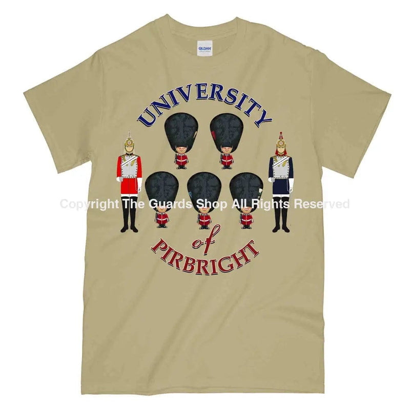 University Of Pirbright Guards Printed T-Shirt Small - 34/36’ / Sand