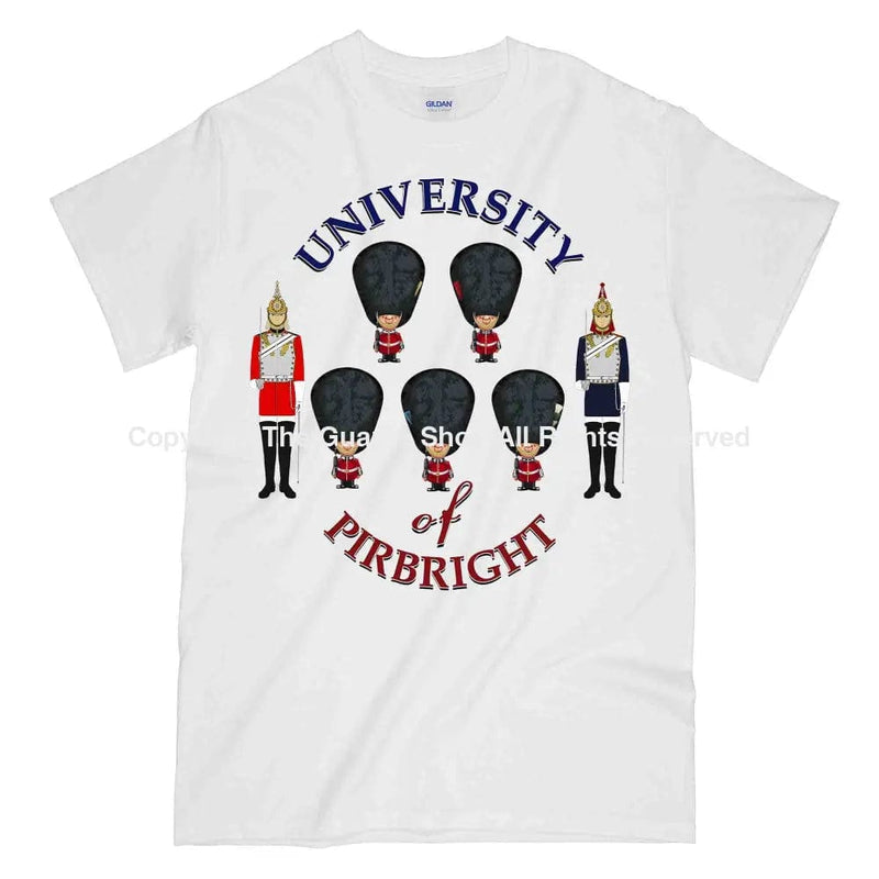 University Of Pirbright Guards Printed T-Shirt Small - 34/36’ / White