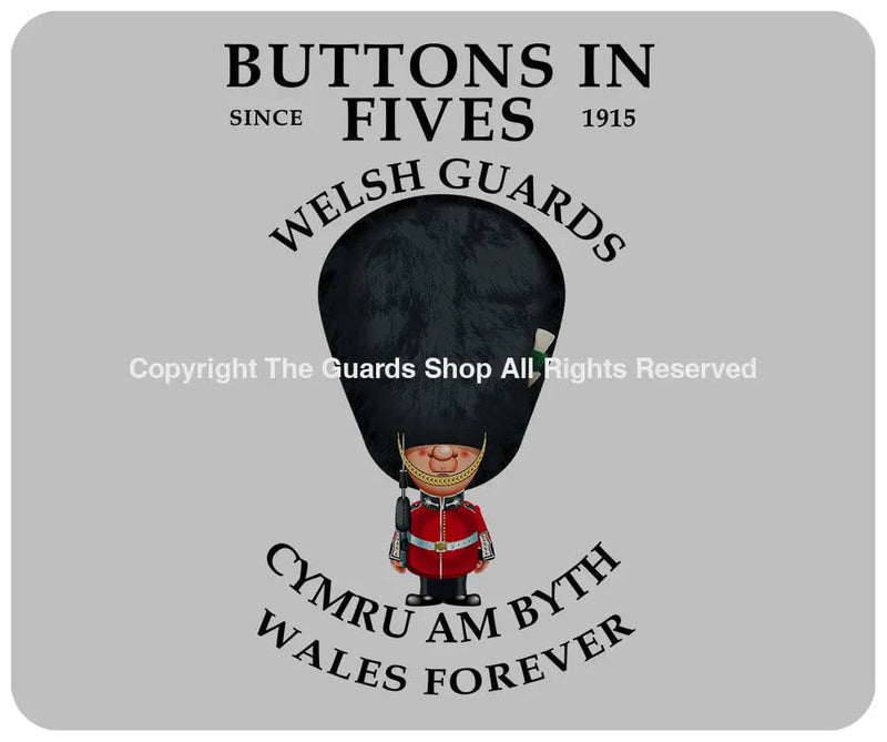 Welsh Guards Buttons In Five's 4 Pack of Placemats