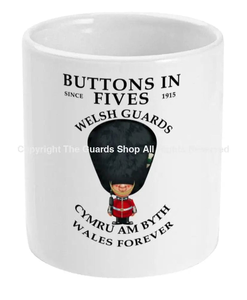 Welsh Guards Buttons in Fives Ceramic Mug