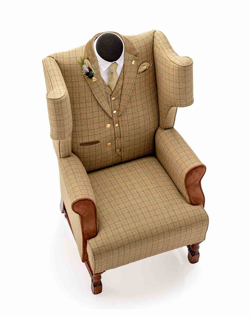 THE COUNTRY GENT TWEED WING CHAIR