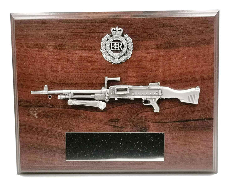 GPMG and CAP BADGE Large Wooden Military Plaque