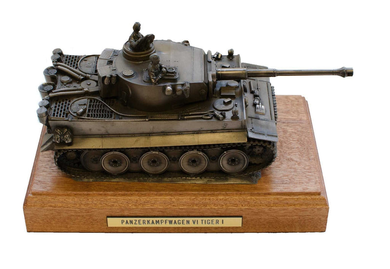 German Tiger 1 Tank Bronze Military Statue