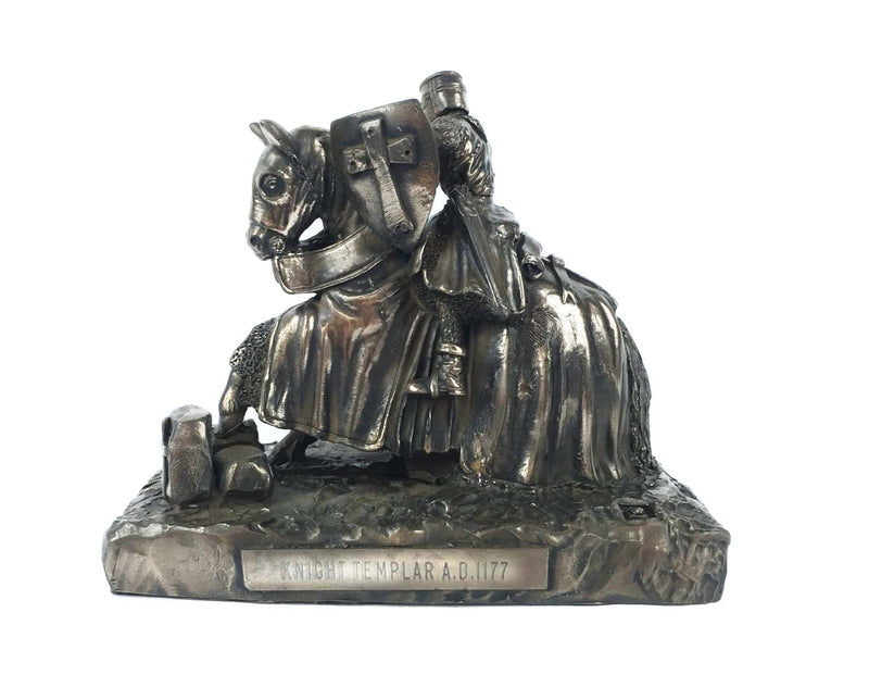 Knights Templar on Horse Bronze Statue