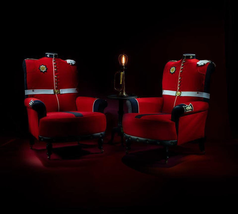 Bespoke Military Uniform Themed Chairs (Contact Us for Pricing)